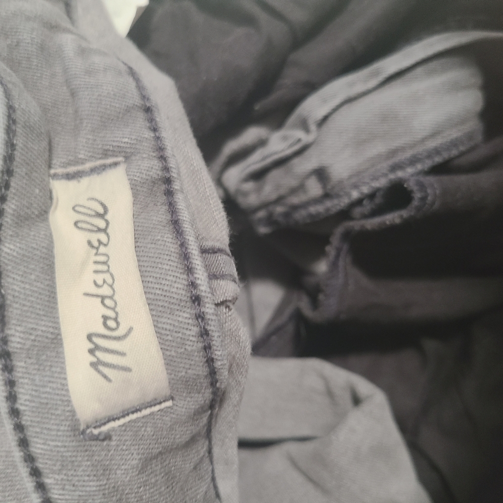 Madewell Gray High Rise Denim Shorts - Picture 8 of 9